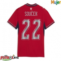 Camiseta República Checa Tomas Soucek #22 Primera Equipación para mujer Mundial 2026 manga corta